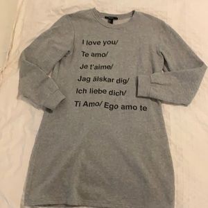 Forever 21 sweatshirt dress size small EUC